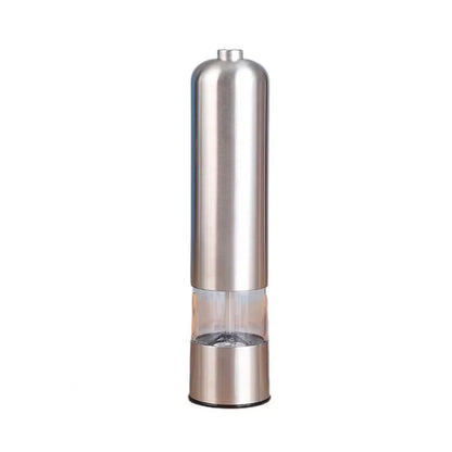 Electric Salt Pepper Grinder Set Stainless Steel One Handed Operation Automatic Spice Mill with Light for Kitchen