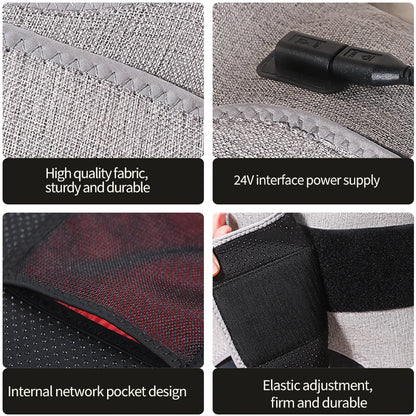 Red Light Heated Hip Wrap - 3-Level Heat & Massage - Abdominal Warmth - Muscle Relaxation & Joint Comfort - Elderly Hip Care