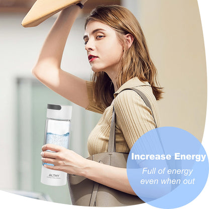 ALTHY Hydrogen Rich Water Generator Bottle Cup - DuPont SPE PEM Dual Chamber Maker lonizer - H2 Inhalation device