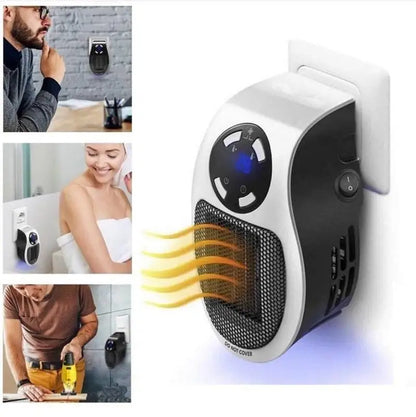 500W Portable Electric Heater Mini Warmer with Adjustable Temperature Timer LED Display Low Consumption for Office Room Heating