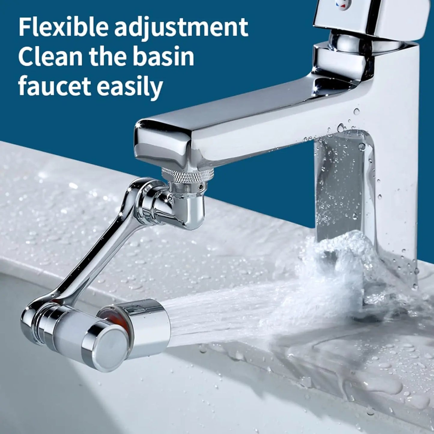 Universal Faucet Extender with Filter 1080° Rotation Tap Aerator 2 Modes Splash Basin Swivel Robotic Arm Faucets Extension