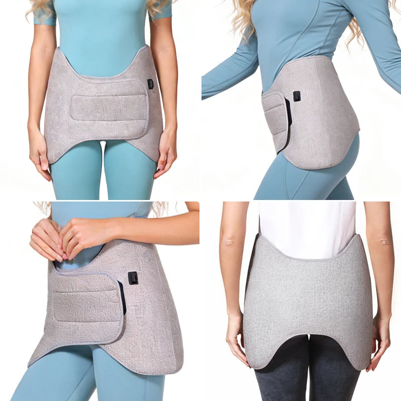 Red Light Heated Hip Wrap - 3-Level Heat & Massage - Abdominal Warmth - Muscle Relaxation & Joint Comfort - Elderly Hip Care