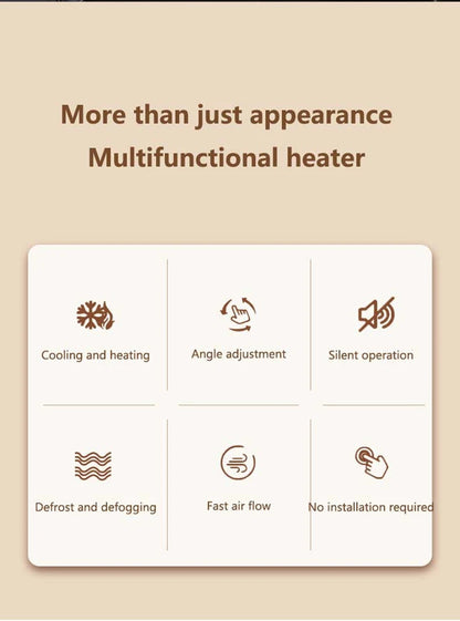 2026 New Car Heater 12V/24V Car Electric Heater Car Heater Defrosting And Defogging Device Car Home Dual-use