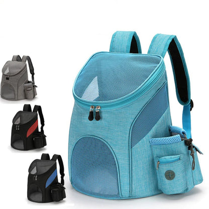 Pet Backpack Foldable Pet Portable Bags for Going Out Mesh Breathable with Side Pocket Cat Carriers Bags Dog Outside Backpack