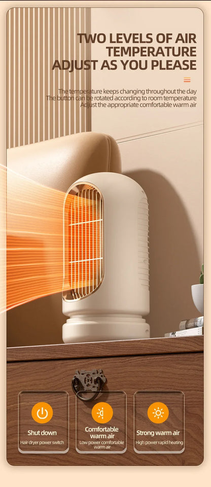 Energy-Saving Small Electric Heater for Home, Constant Temperature, Quick Heating, and Power-Off Safety Protection