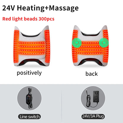 Red Light Heated Hip Wrap - 3-Level Heat & Massage - Abdominal Warmth - Muscle Relaxation & Joint Comfort - Elderly Hip Care