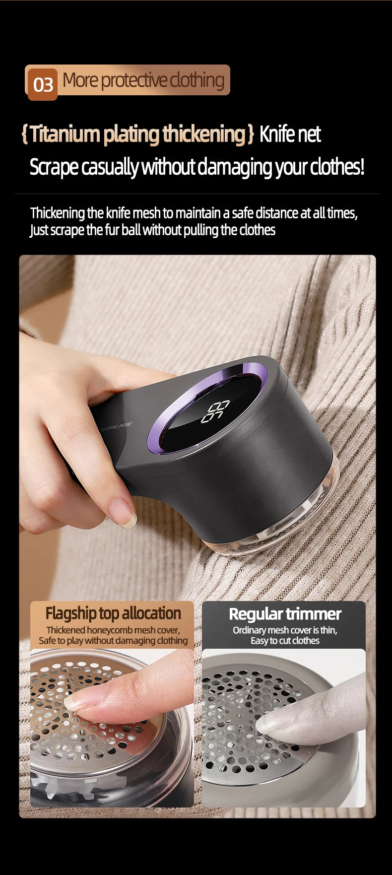 HOMEFISH Lint Remover USB Charging Electric Pellet Machine Hair Ball Lint Trimmer Portable Electric Clothes Lint Machine