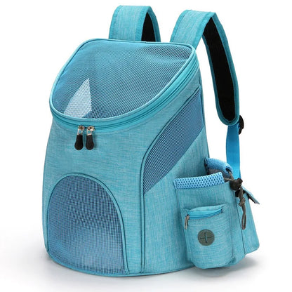 Pet Backpack Foldable Pet Portable Bags for Going Out Mesh Breathable with Side Pocket Cat Carriers Bags Dog Outside Backpack