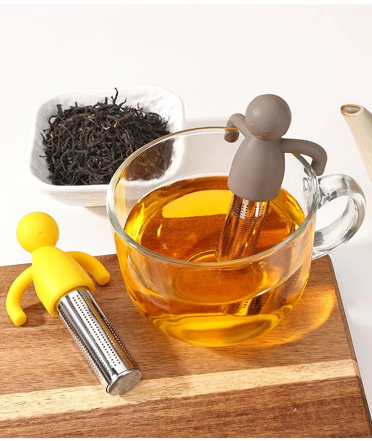 Stainless Steel Tea Infusers Innovative Humanoid Strainer Infuser You Easy Brewing Gadget Filter Leaf Tool Accessory