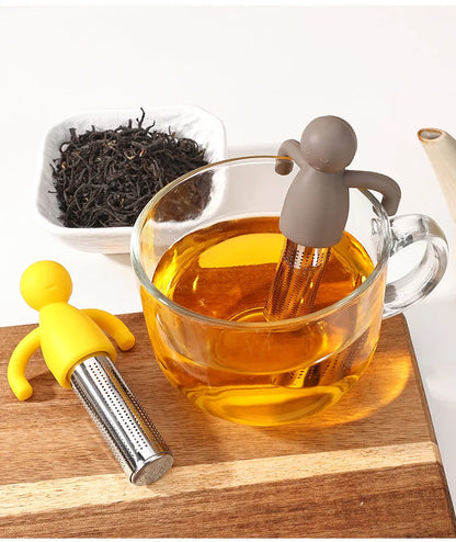 Stainless Steel Tea Infusers Innovative Humanoid Strainer Infuser You Easy Brewing Gadget Filter Leaf Tool Accessory