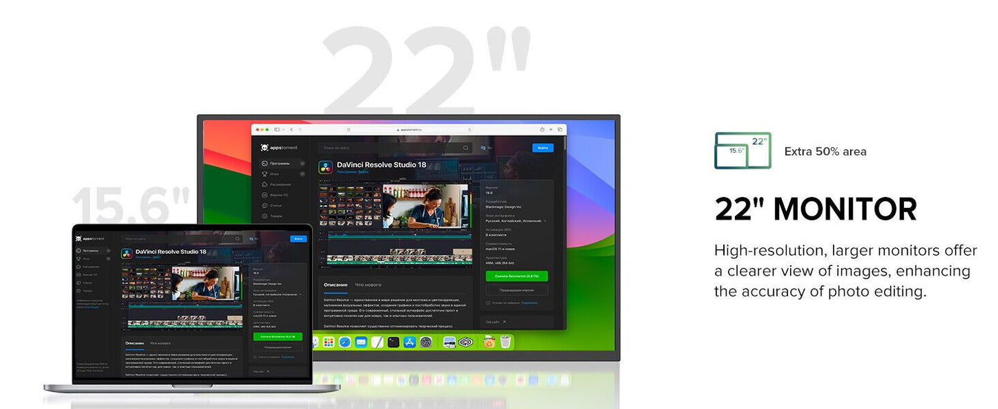 22 Inch Portable Monitor 2K 2560x1440 Gaming Monitor for Laptop Screen Extender