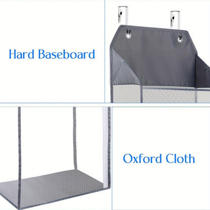 2pcs Foldable Wall Hanging Mesh Laundry Basket Door With Zipper For Storing Dirty Clothes Suitable For Bathrooms And Dormitories, Laundry Baskets