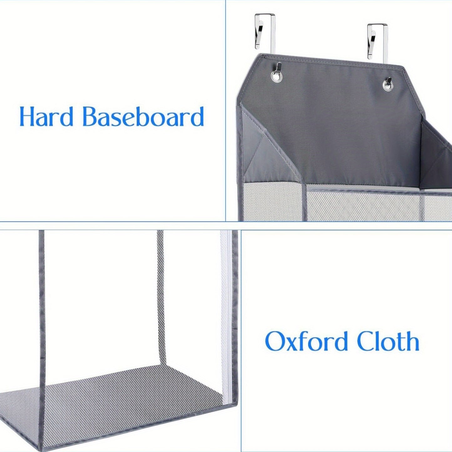 2pcs Foldable Wall Hanging Mesh Laundry Basket Door With Zipper For Storing Dirty Clothes Suitable For Bathrooms And Dormitories, Laundry Baskets