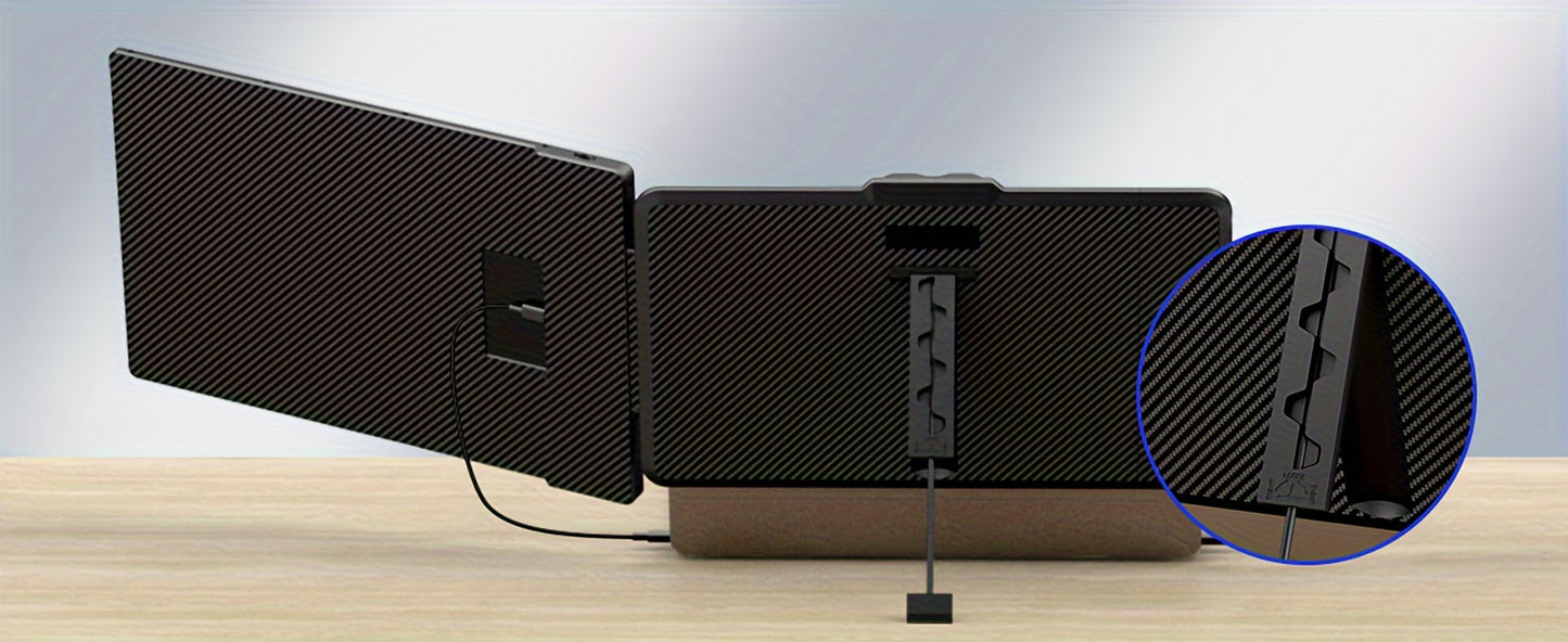 Maxfree 14'' Laptop Monitor Extender - Plug & Play Portable FHD 1080P Display, USB-Powered with Adjustable Stand & Carrying Case, Compatible with MacOS/Windows/Dex/Android/Switch/PS5 for 13-17'' Laptops, Versatile Device | Nt
