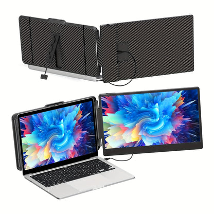 Maxfree 14'' Laptop Monitor Extender - Plug & Play Portable FHD 1080P Display, USB-Powered with Adjustable Stand & Carrying Case, Compatible with MacOS/Windows/Dex/Android/Switch/PS5 for 13-17'' Laptops, Versatile Device | Nt