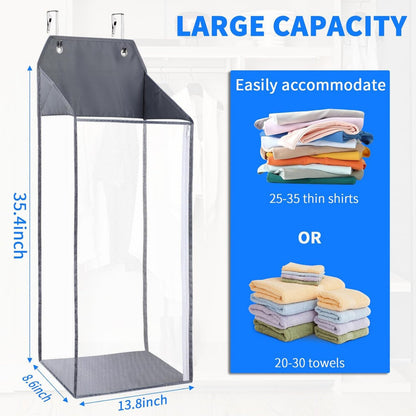 2pcs Foldable Wall Hanging Mesh Laundry Basket Door With Zipper For Storing Dirty Clothes Suitable For Bathrooms And Dormitories, Laundry Baskets