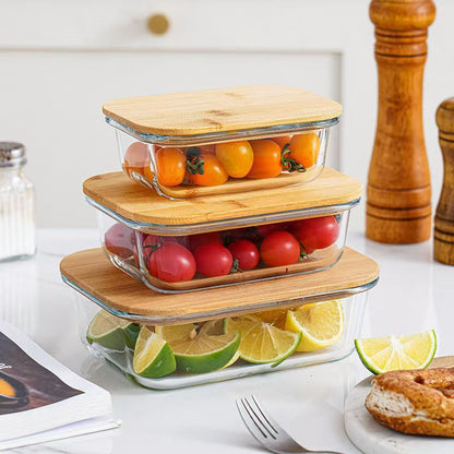 Round Glass Lunch Box Microwave Oven Heating Oven Special Use