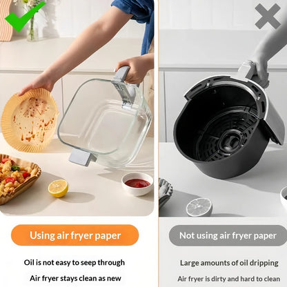 Thickened High-temperature-resistant Disposable Silicone Oil Paper For Air Fryers