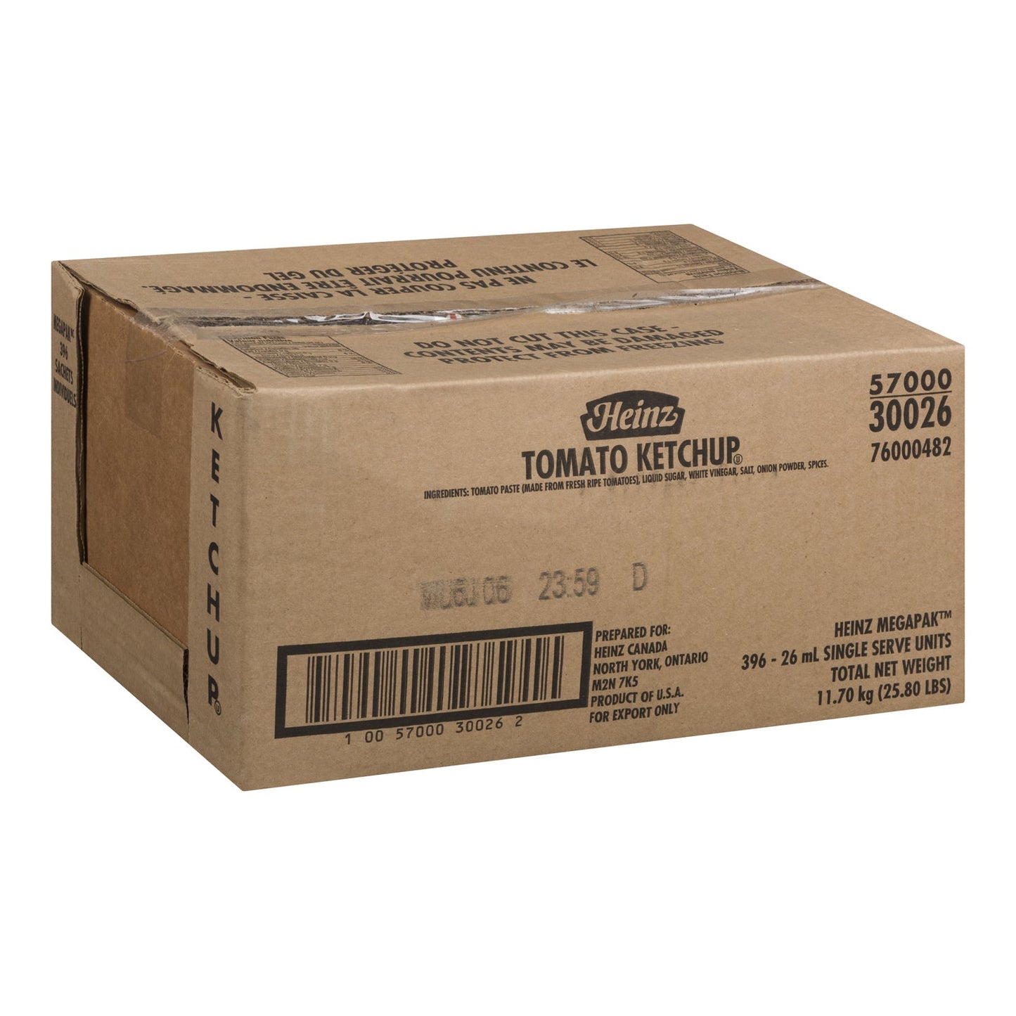 Ketchup Packet Mega Pack - 396 x 26 mL - Heinz - Restaurant and Foodservice Ingredients - Canadian Distribution - Ships Free Within Canada on Orders Above CAD $199